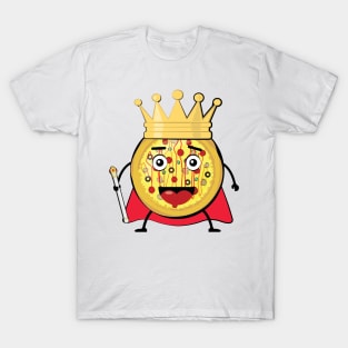 King Pizza  - Funny Character Illustration T-Shirt